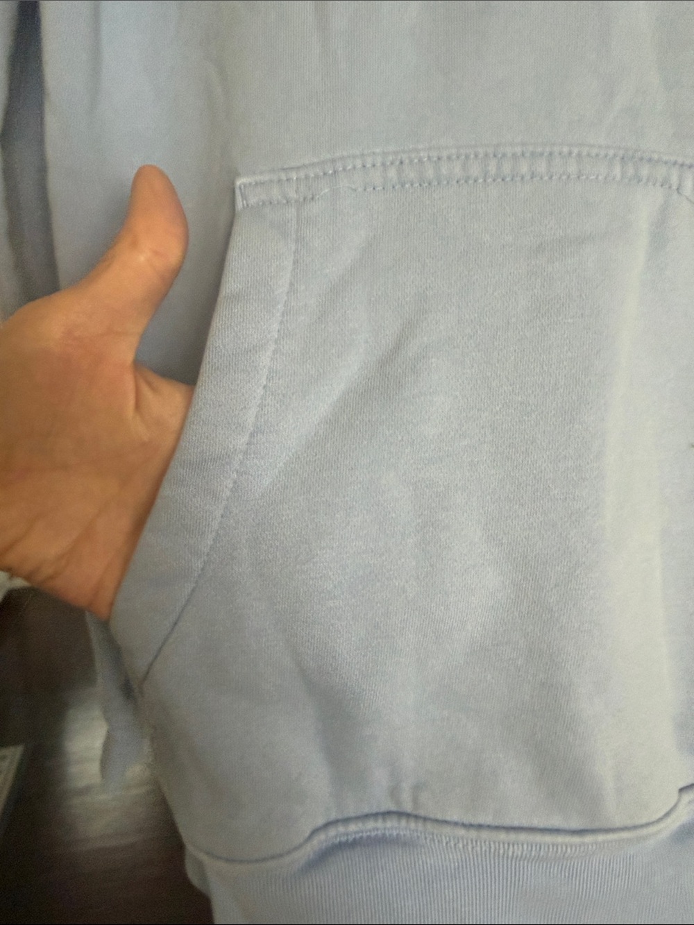 GAP Pastel Blue Hoodie with Navy Lettering - Picture 4 of 6